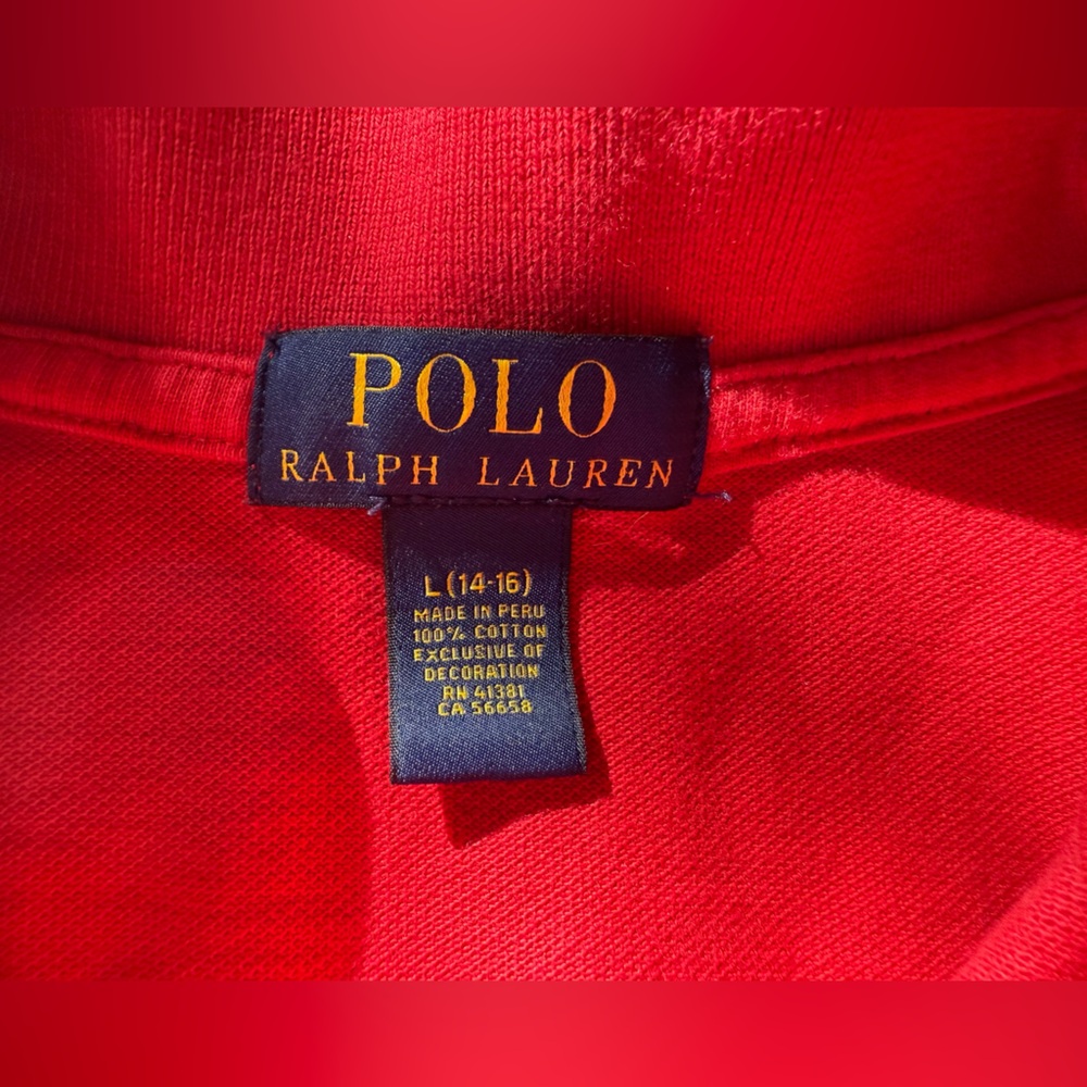 Polo Ralph Lauren Boys Cotton Mesh Logo Polo Shirt, L (12-14) MSRP $50 - Picture 7 of 9